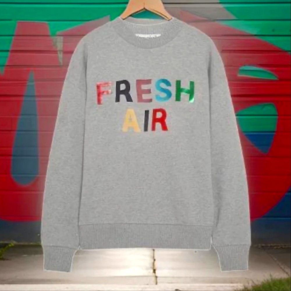 Etre Cecile Fresh Air Sweatshirt Grey Small 100% Cotton